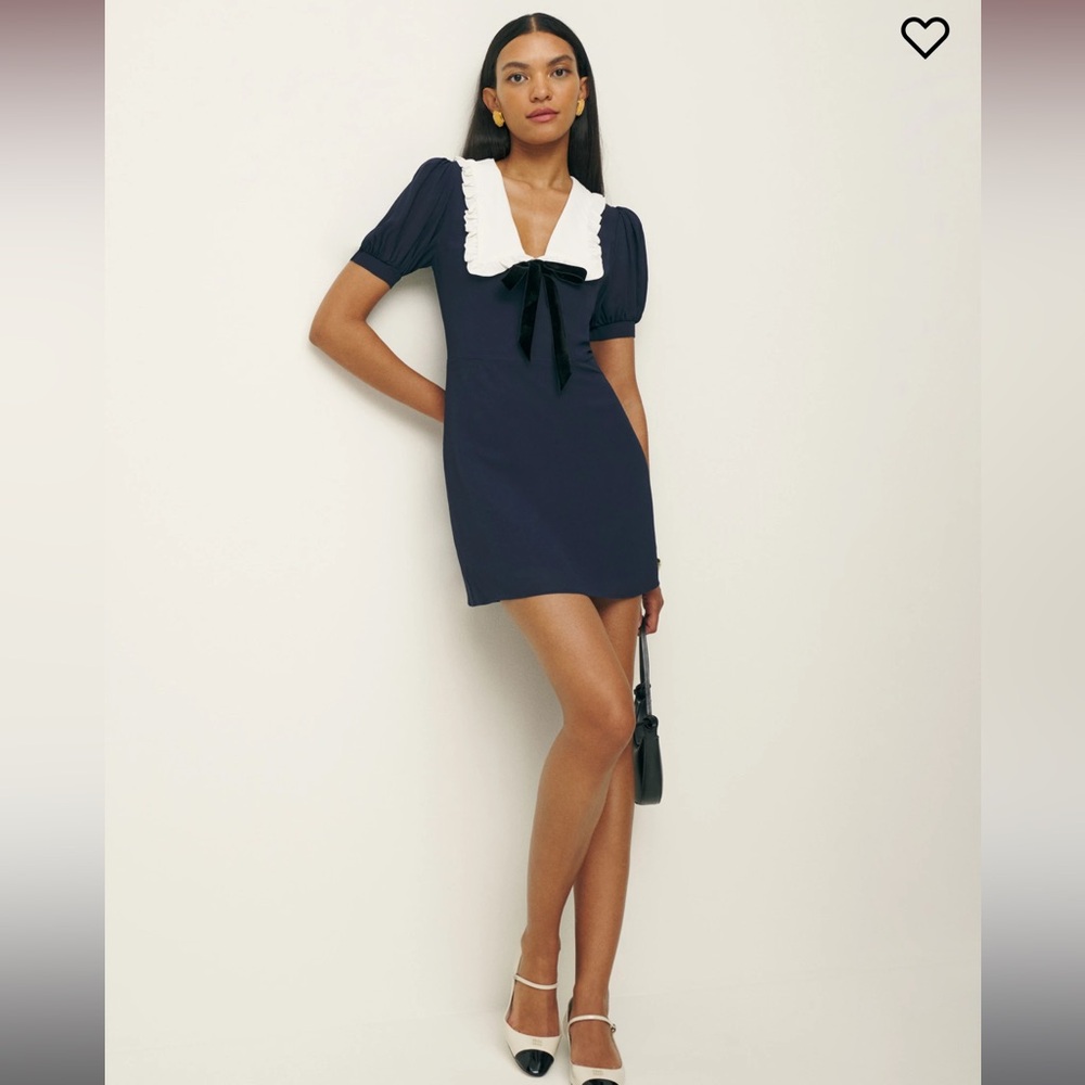 Reformation NWT never worn Kaylia Dress in Navy
